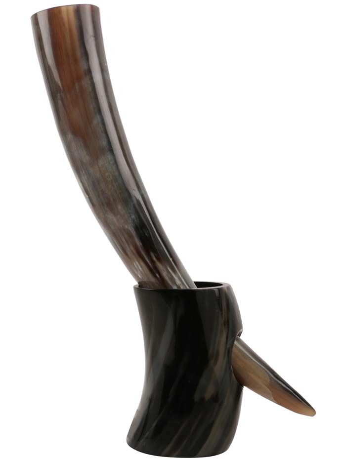 Real Viking Drinking Horn With Stand Ale Beer Wine Mug Goblet Game Of Thrones