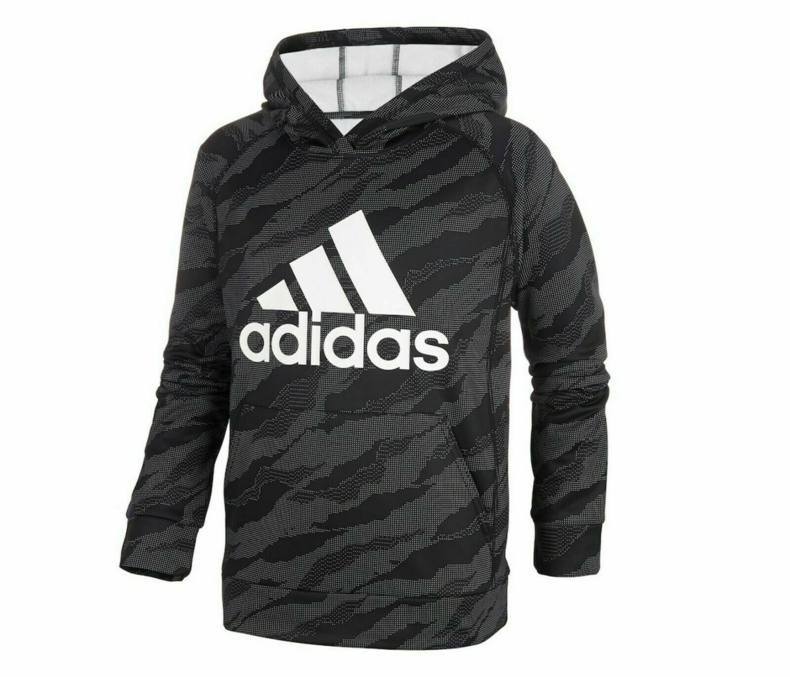 New Big Kids Boys Adidas Athletic Gym Hoodie Hooded Sweatshirt Top Youth Camo